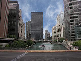 Image showing Skyscrapers of Chicago and its River