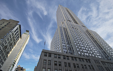 Image showing Clouds over the Empire State Building, New York City