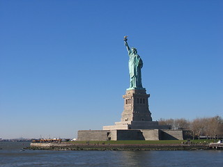 Image showing Winter Colors of Statue of Liberty, New York