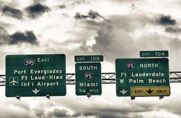 Image showing Road Sign in Miami-Dade County