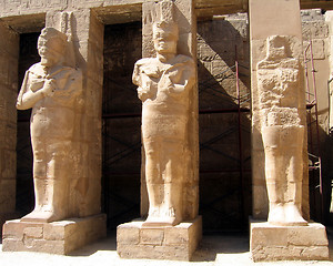 Image showing Columns with pharaohs