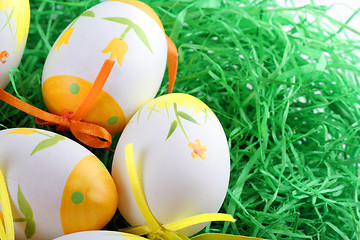 Image showing Painted easter eggs 