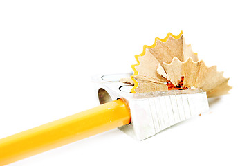 Image showing Pencil and sharpener