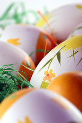 Image showing Painted easter eggs 