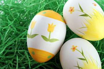 Image showing Painted easter eggs 