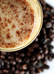 Image showing Latte Macchiato in glass