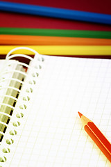 Image showing Pencils and agenda