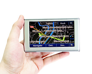 Image showing Gps in a man hand.