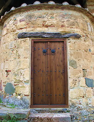 Image showing The door. St. Mary's. Asinou. Cyprus