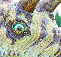 Image showing Triceratops dinosaur eye