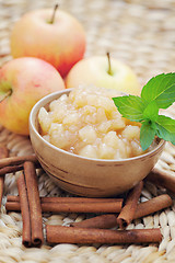 Image showing apples with cinnamon