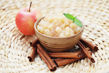 Image showing apples with cinnamon