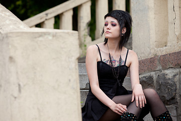 Image showing girl in gothic style