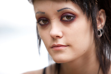 Image showing gothic girl with scars