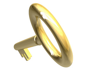 Image showing key in gold (3d)