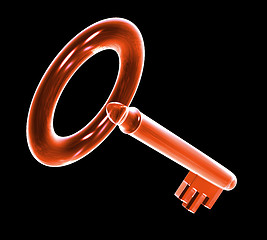 Image showing key in red glass (3d) 