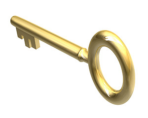 Image showing key in gold (3d) 