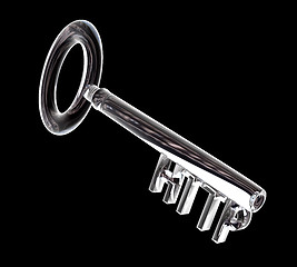 Image showing key in glass, HTTP text (3d)