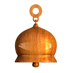 Image showing bell in wood (3D) 