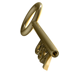 Image showing key in gold with USA text (3d)