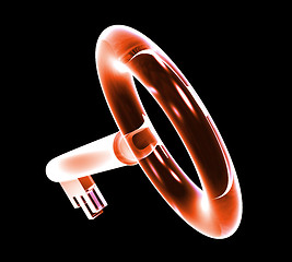 Image showing key in red glass (3d) 