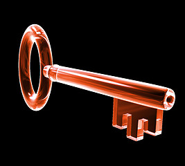 Image showing key in red glass (3d) 