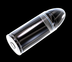 Image showing 3d bullet made of glass 