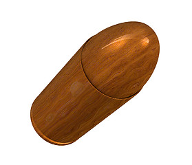 Image showing 3d bullet made of wood 