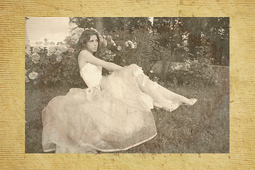 Image showing beautiful girl in vintage style