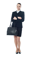 Image showing Full length of businesswoman with handbag