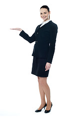 Image showing Full length of businesswoman showing copyspace