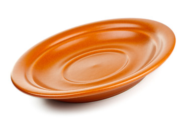Image showing brown ceramic saucer