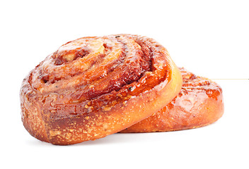 Image showing two sweet buns with cinnamon