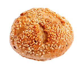 Image showing fresh bun with sesame