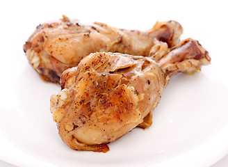 Image showing Two Fried Chicken Legs