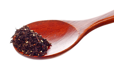 Image showing Wooden Spoon With Tea