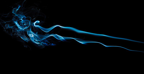 Image showing Blue Smoke On Black