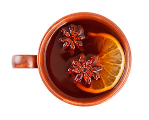 Image showing tea with cinnamon sticks and star anise