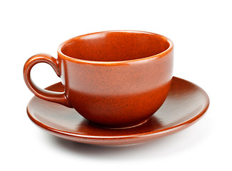 Image showing coffee cup with saucer