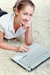 Image showing Woman With Laptop