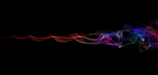 Image showing Color Smoke On Black