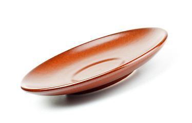 Image showing brown ceramic saucer