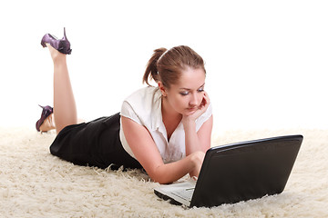 Image showing Woman With Laptop