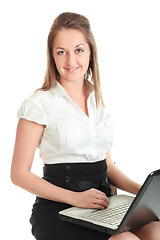 Image showing Young Businesswoman With Laptop