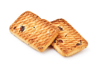 Image showing Shortbreads Cookies With Raisins