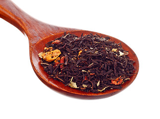 Image showing Wooden Spoon With Tea