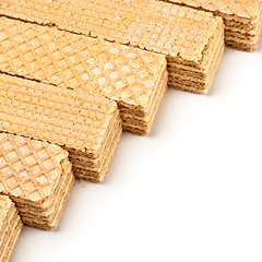 Image showing crisp waffles row
