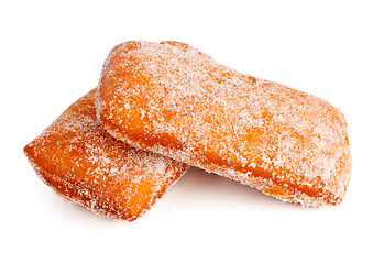 Image showing two donuts in powdered sugar