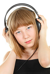 Image showing Girl in Headphones