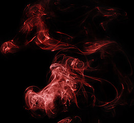 Image showing Red Smoke On Black